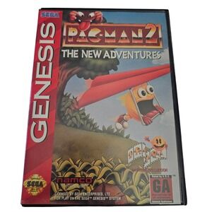 Pac-Man 2 The New Adventures Sega Genesis CIB Namco 1994 Retro Video Game